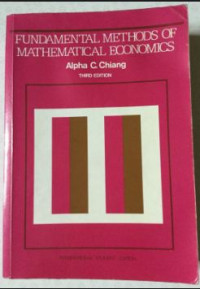 Fundamental Methods of Mathematical Economics 3rd Ed