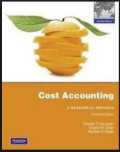 Cost Accounting: A Managerial Emphasis 14th Ed