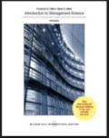 Introduction to Management Science: a Modeling and case Studies Approach with Spreadsheets 5th Ed