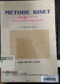 Metode Riset: Aplikasinya dalam Pemasaran Edisi Revisi