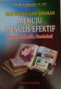 Dari Ide - Bacaan - Simakan menuju Menulis Efektif : Teori - Teknik - Redaksi