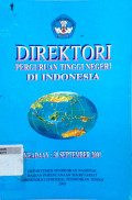 Direktori Perguruan Tinggi Negeri Di Indonesia, Keadaan : 30 September 2001