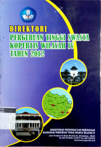 Image of Direktori Perguruan Tinggi Swasta Kopertis Wilayah IV Tahun 2012