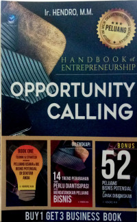 Image of Hanbook Of Entrepreneurship : Opportunity Calling Ed. 1