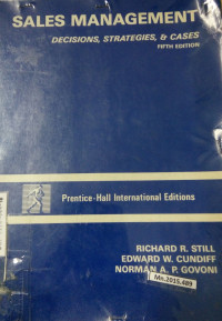 Image of Sales Management : Decisions, Strategies, & Cases 5th Ed