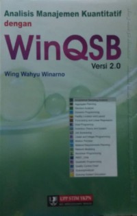 Image of Analisis Manajemen Kuantitatif dengan WinQSB Versi 2.0